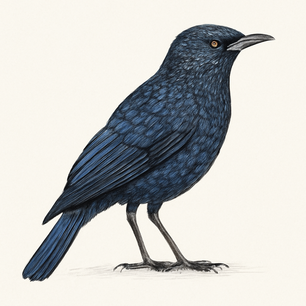 Blue Whistling-Thrush illustration