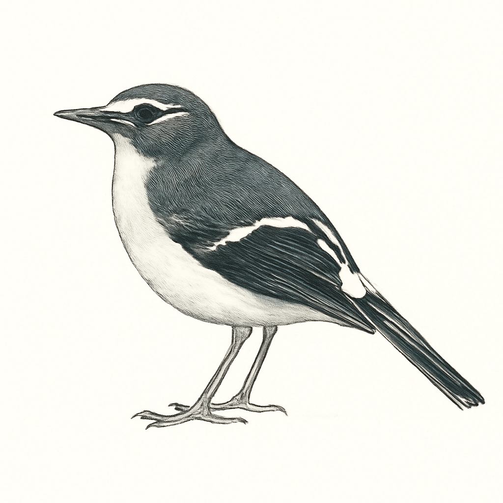 Illustratie van Grijsrugvorkstaart