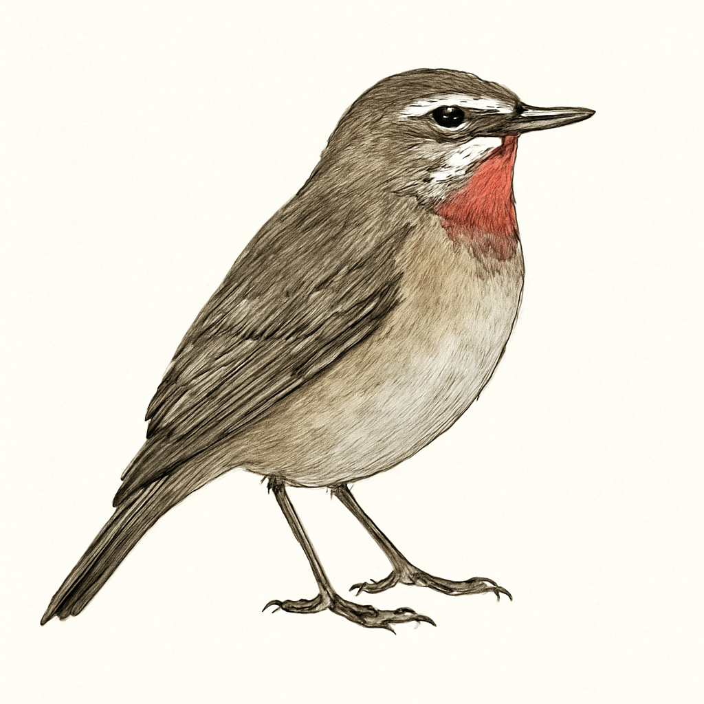 Siberian Rubythroat illustration