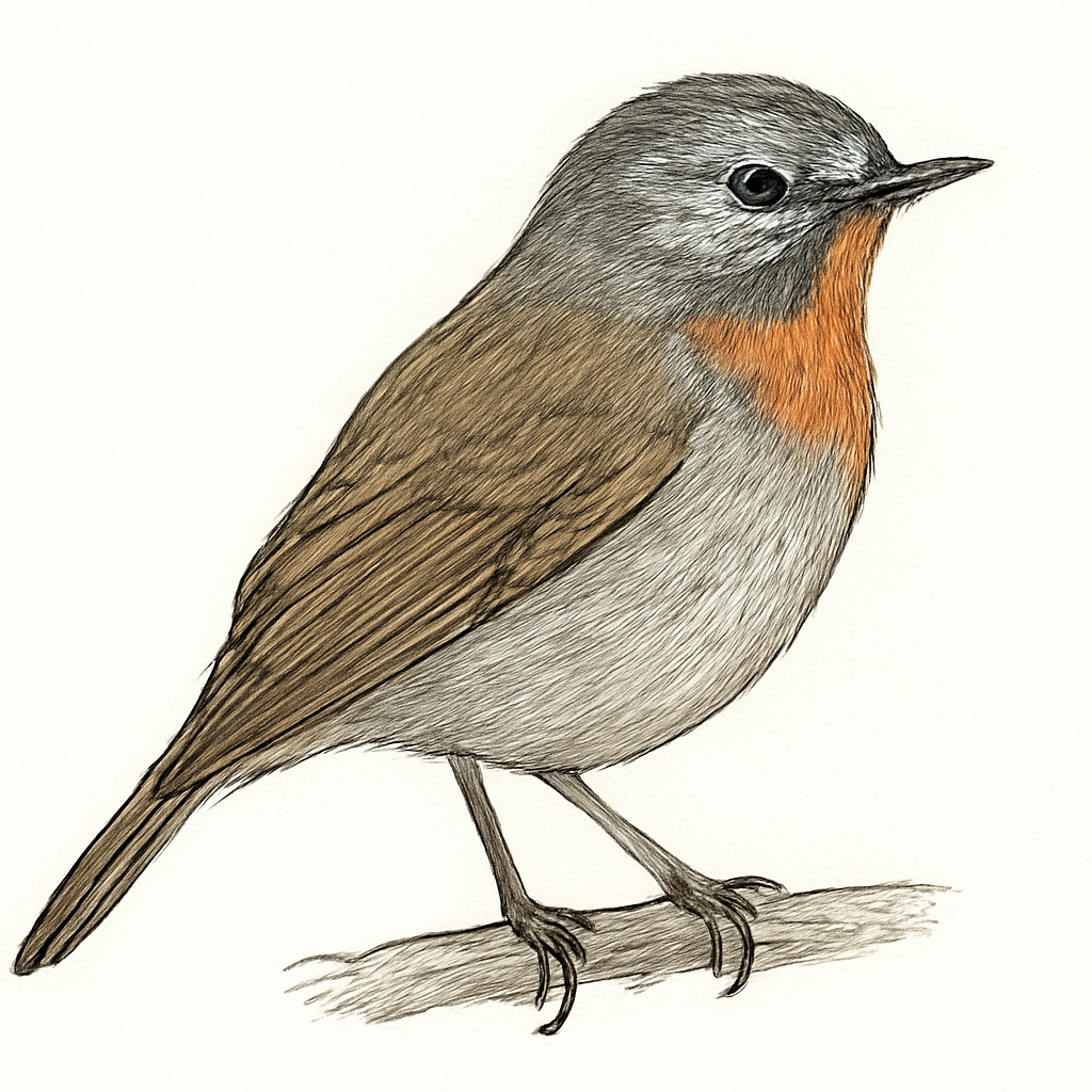Ilustração de rufous-gorgeted flycatcher