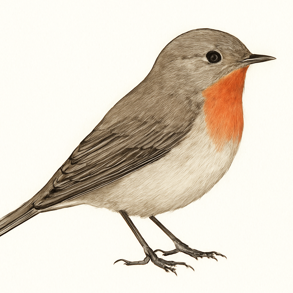 Red-breasted Flycatcher illustration