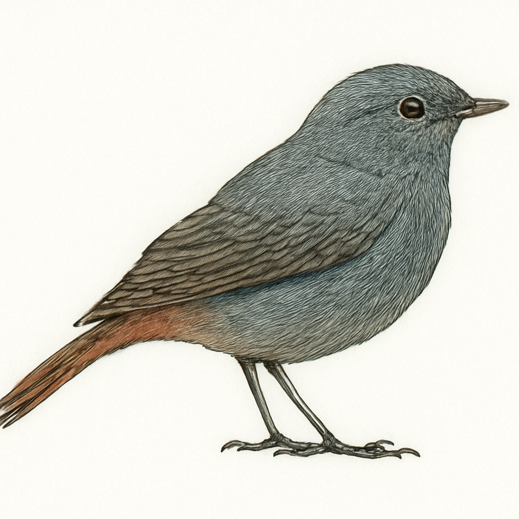 Ilustração de plumbeous redstart