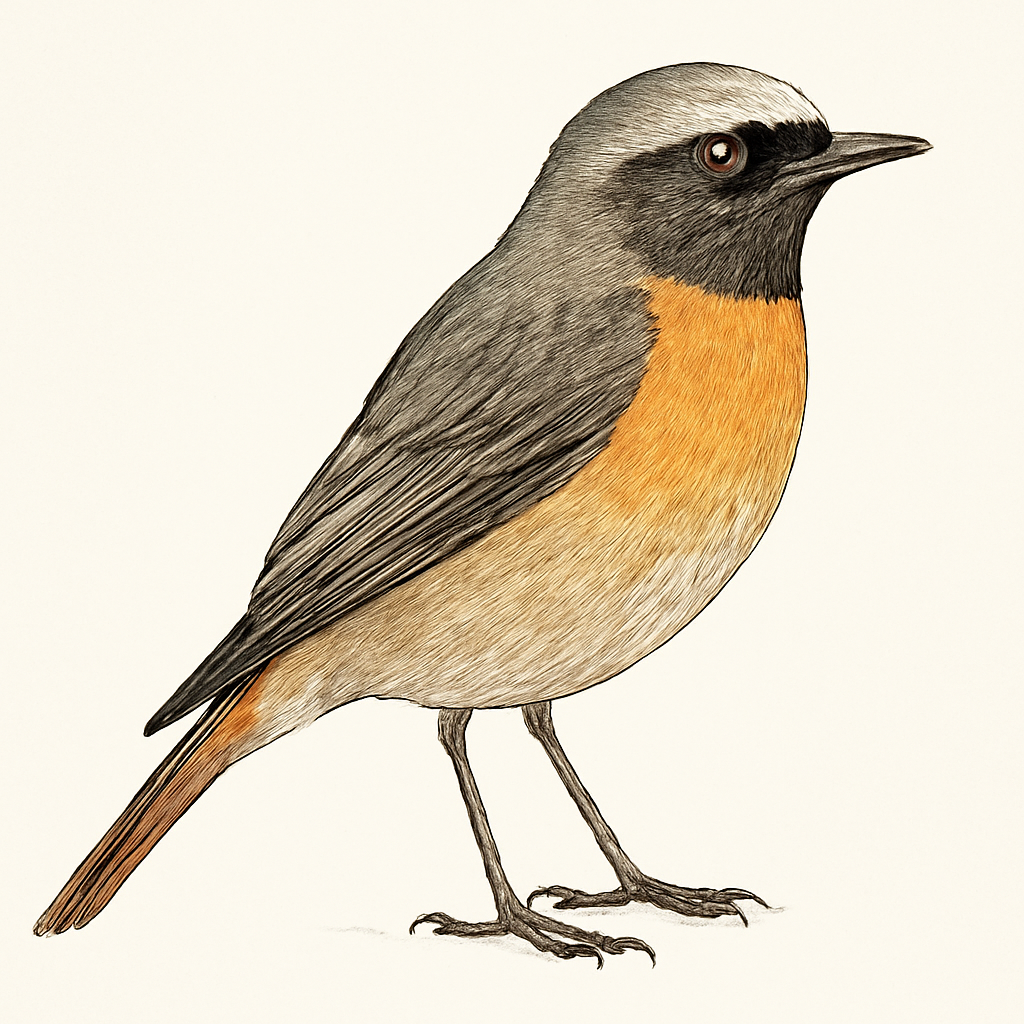 Common Redstart illustration