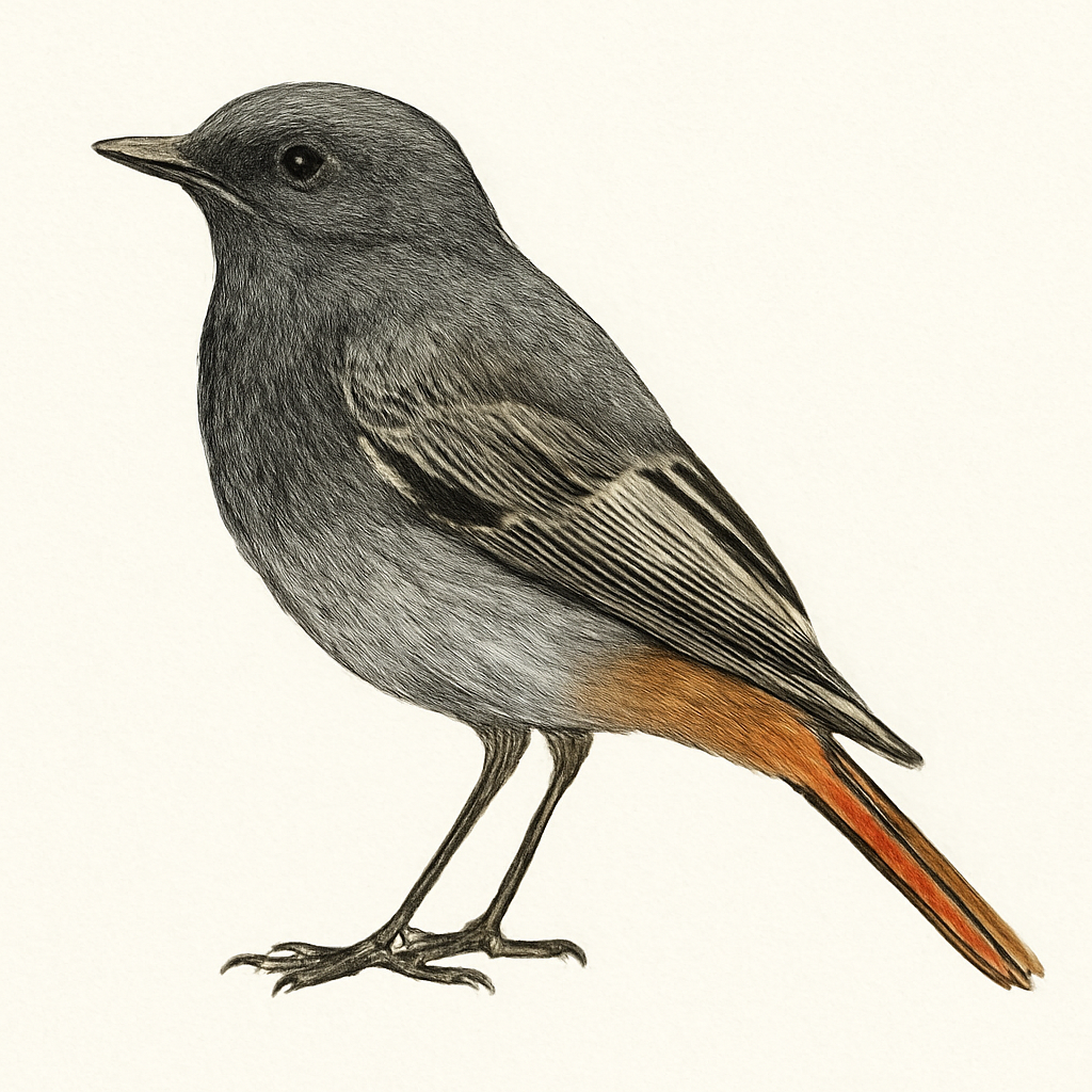 Black Redstart illustration