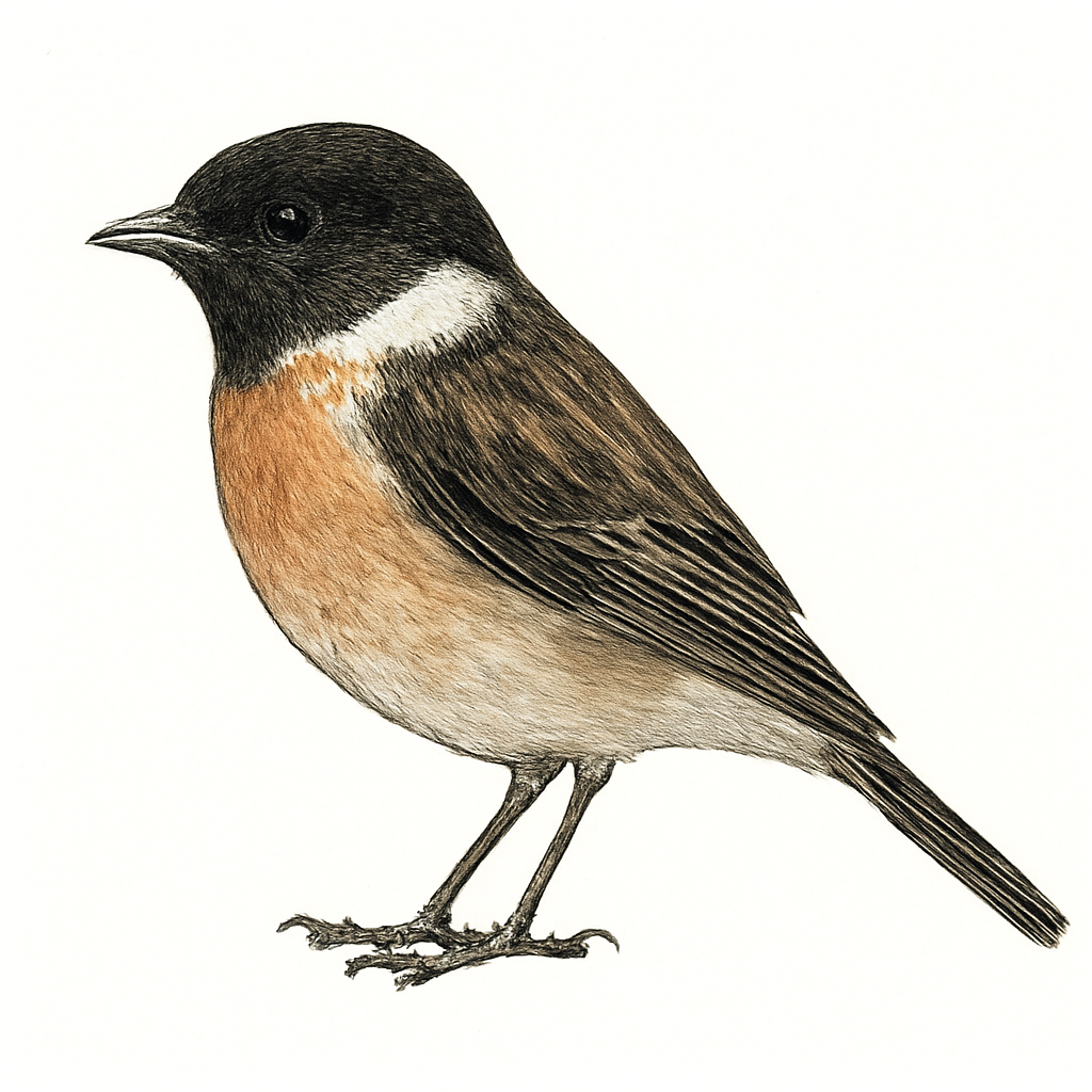 Siberian Stonechat illustration