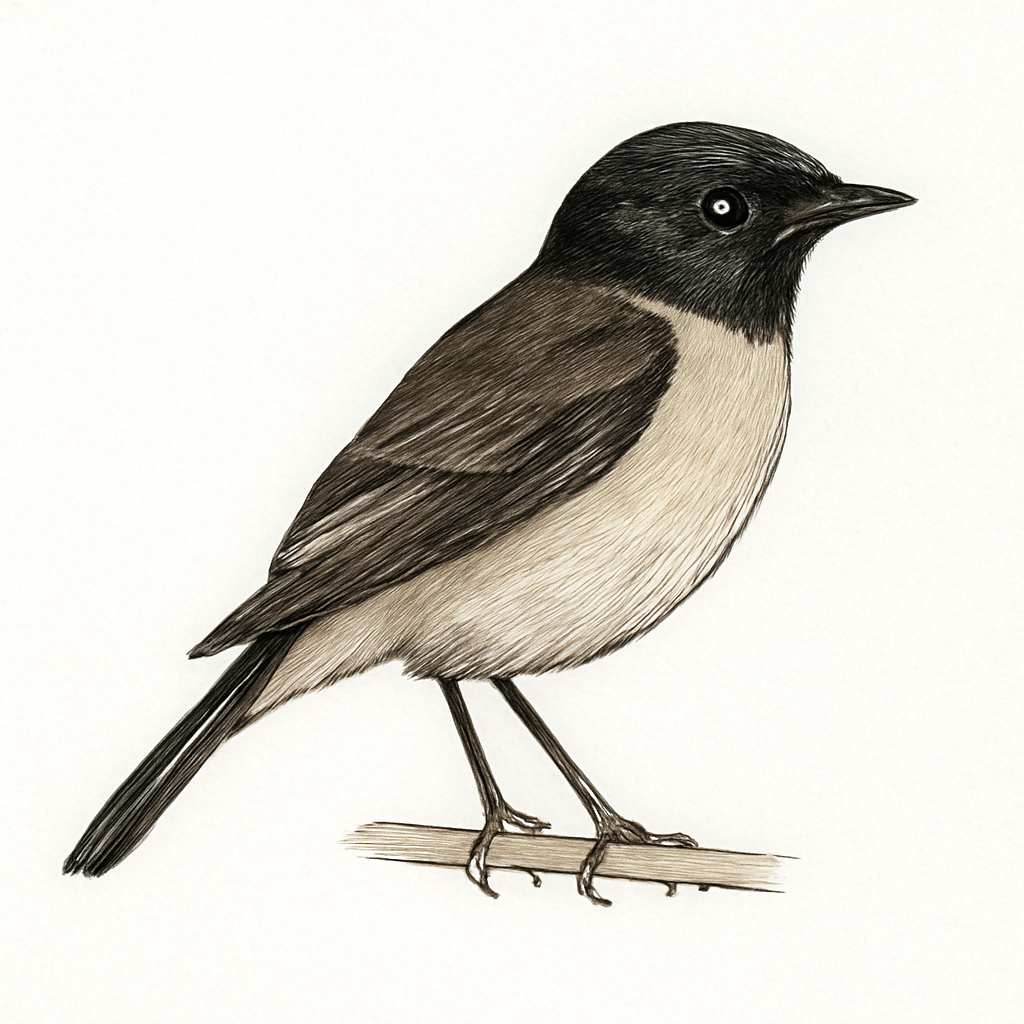 Illustration de Tarier de Jerdon