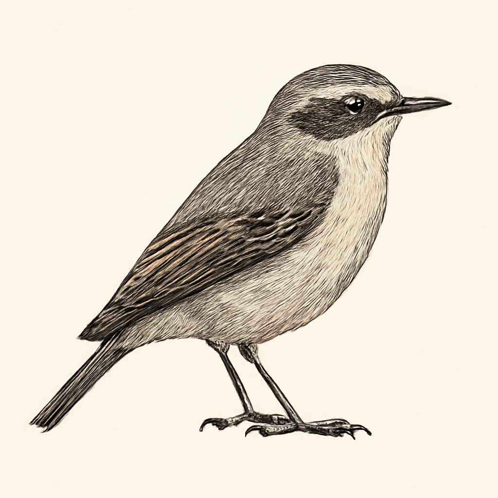 Illustration de Tarier gris