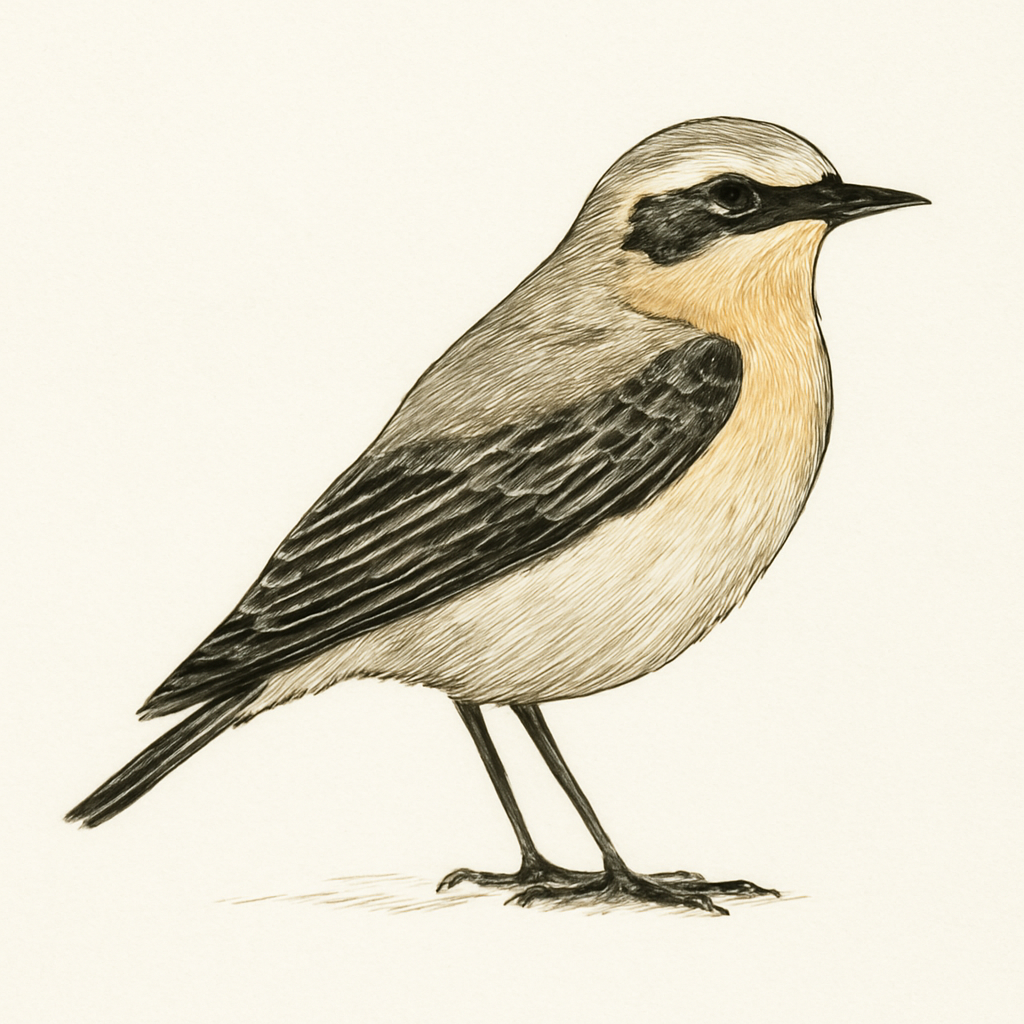Northern Wheatear illustration