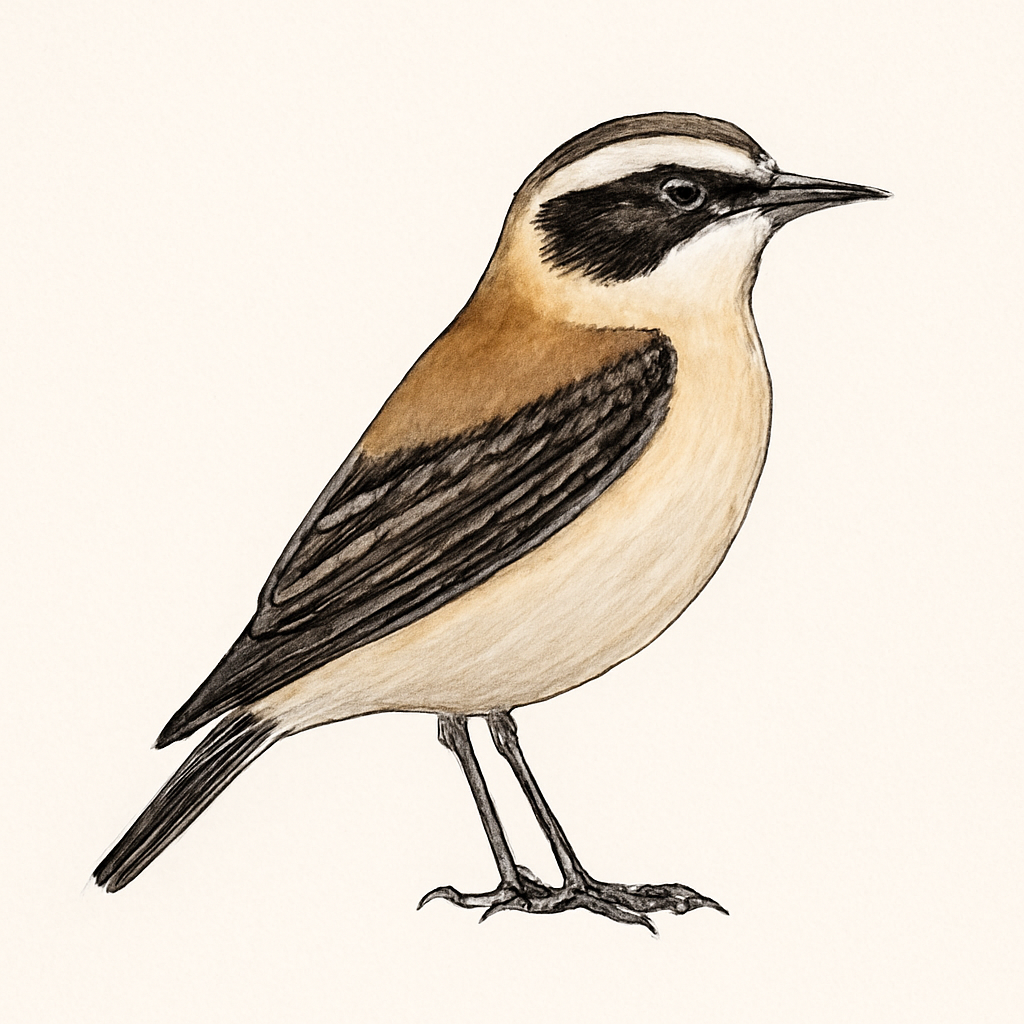 Atlas Wheatear illustration