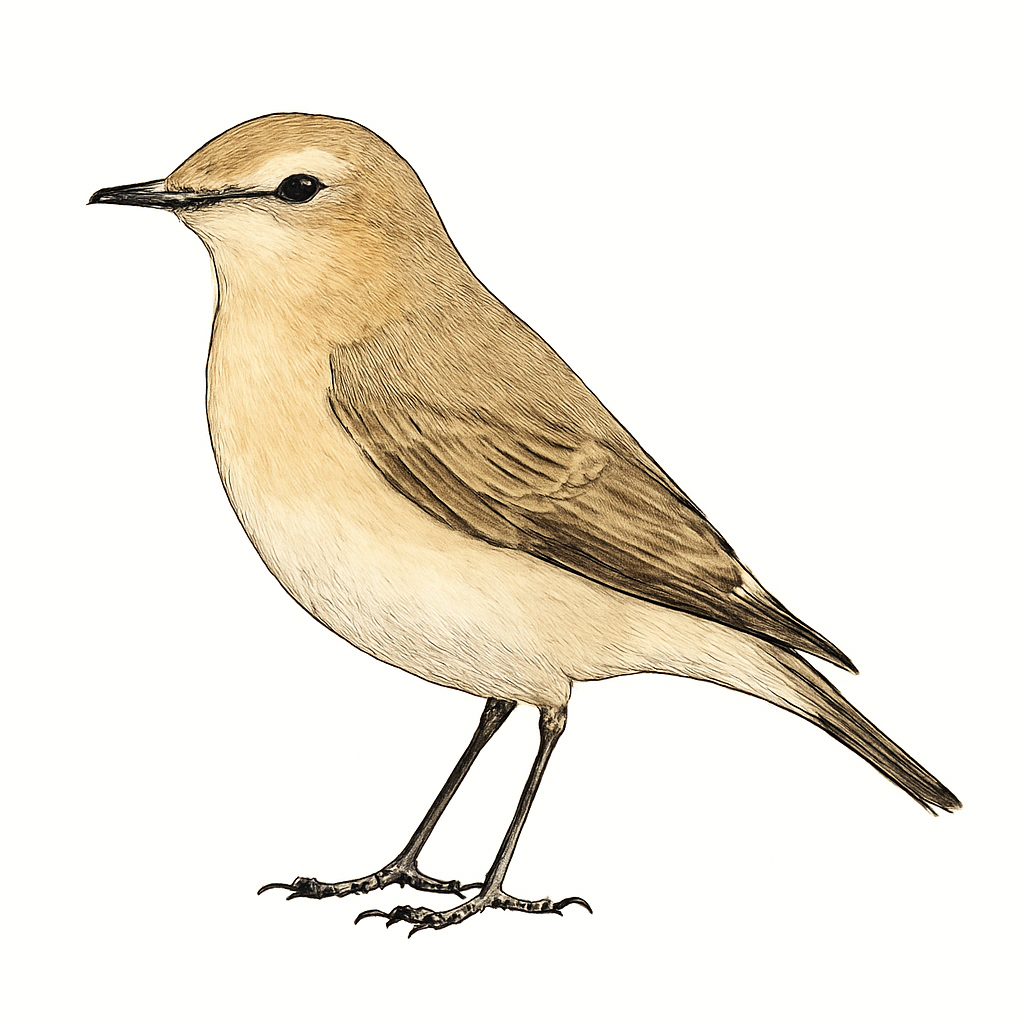 Isabelline Wheatear illustration
