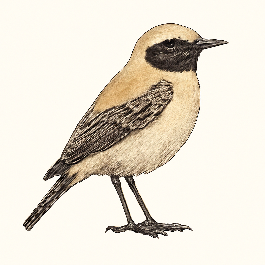 Desert Wheatear illustration