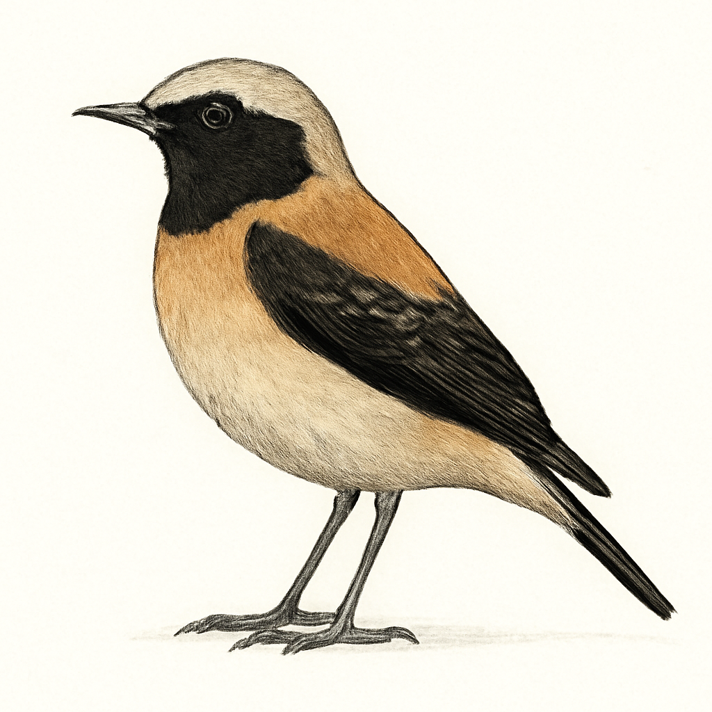 Variable Wheatear illustration