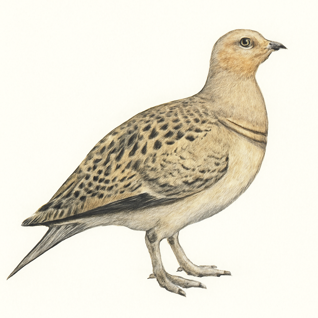 Pallas's Sandgrouse illustration