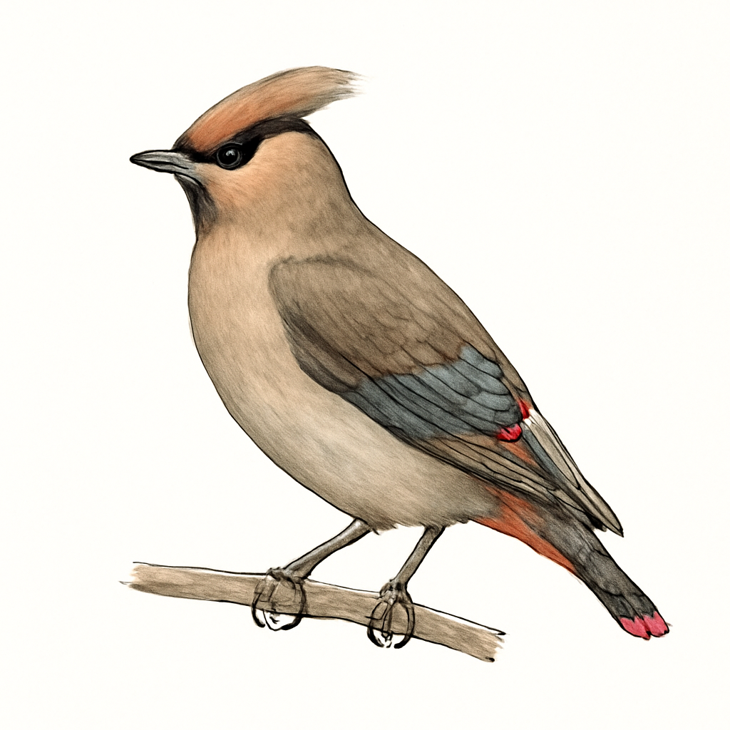 Illustratie van Japanse pestvogel