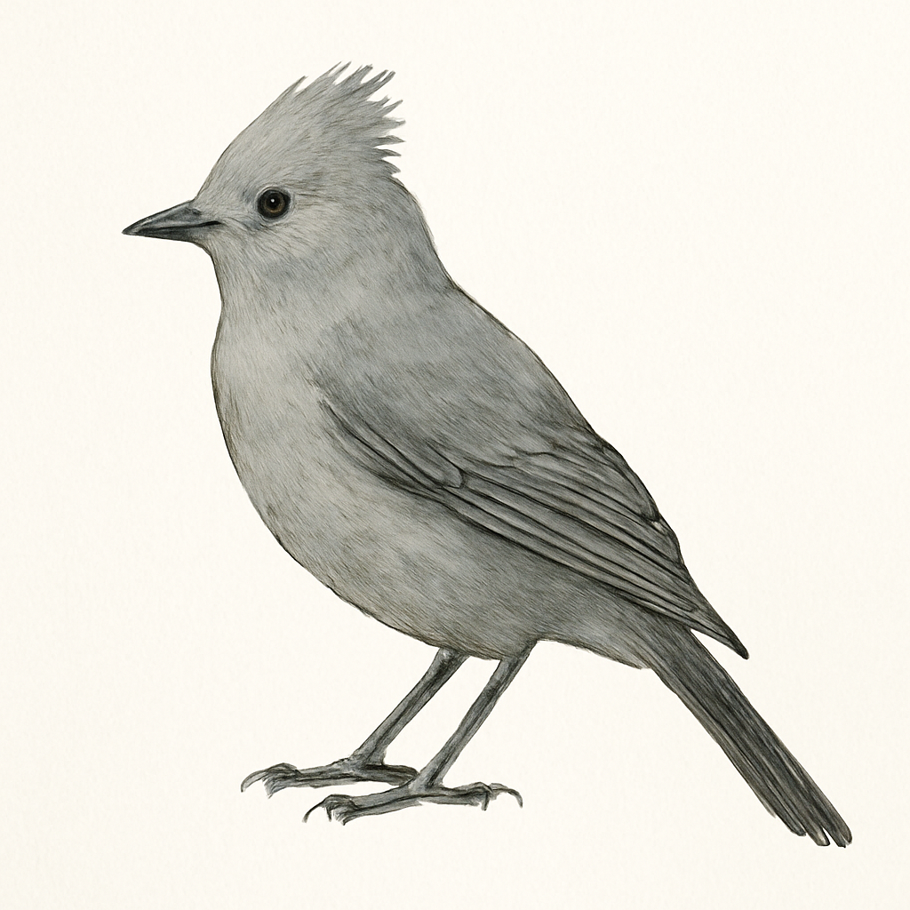 Illustration de Ptilogon cendré