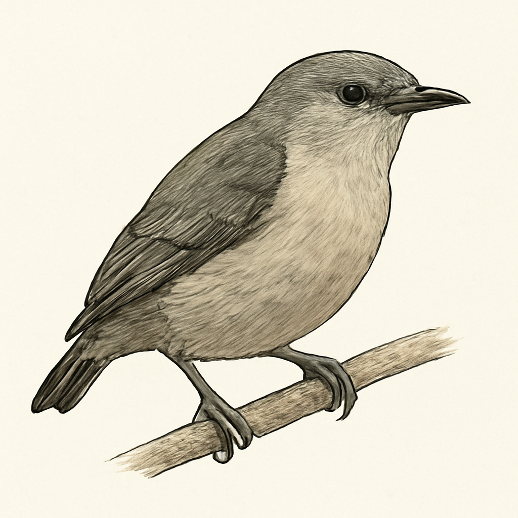 Ilustração de pica-flor-de-bico-grosso