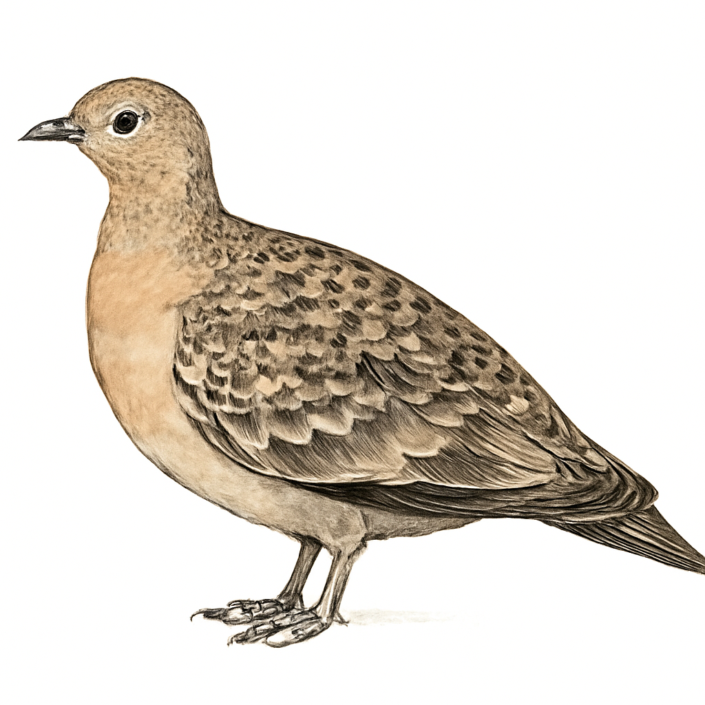 Spotted Sandgrouse illustration