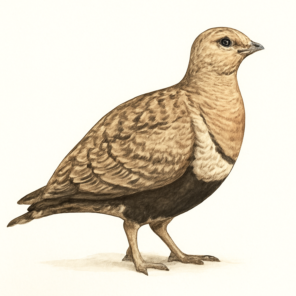 Black-bellied Sandgrouse illustration