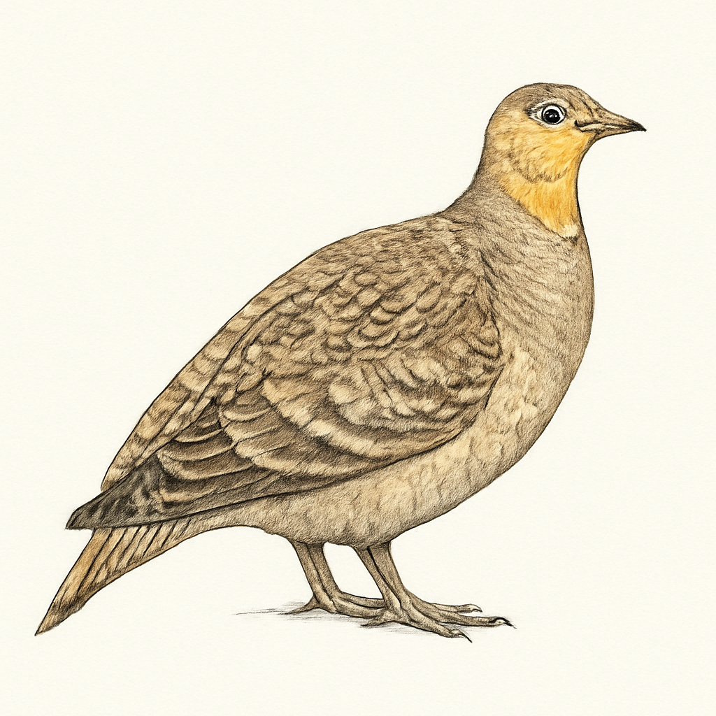 Illustrazione di Yellow-throated Sandgrouse