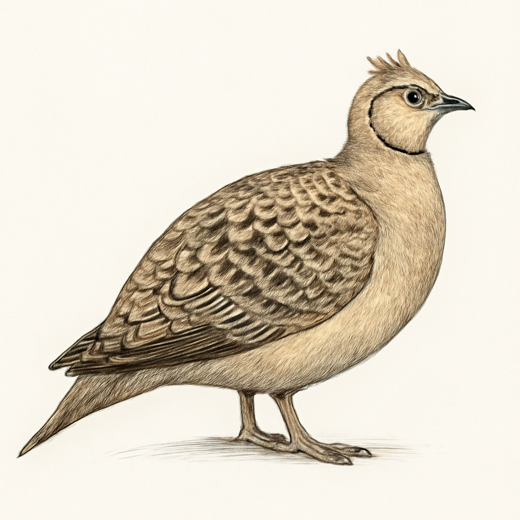 Illustrazione di Crowned Sandgrouse