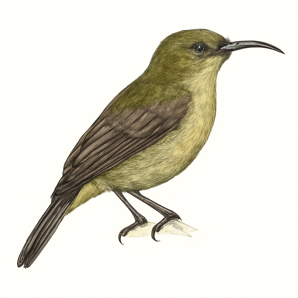 Illustration von Schlichtnektarvogel