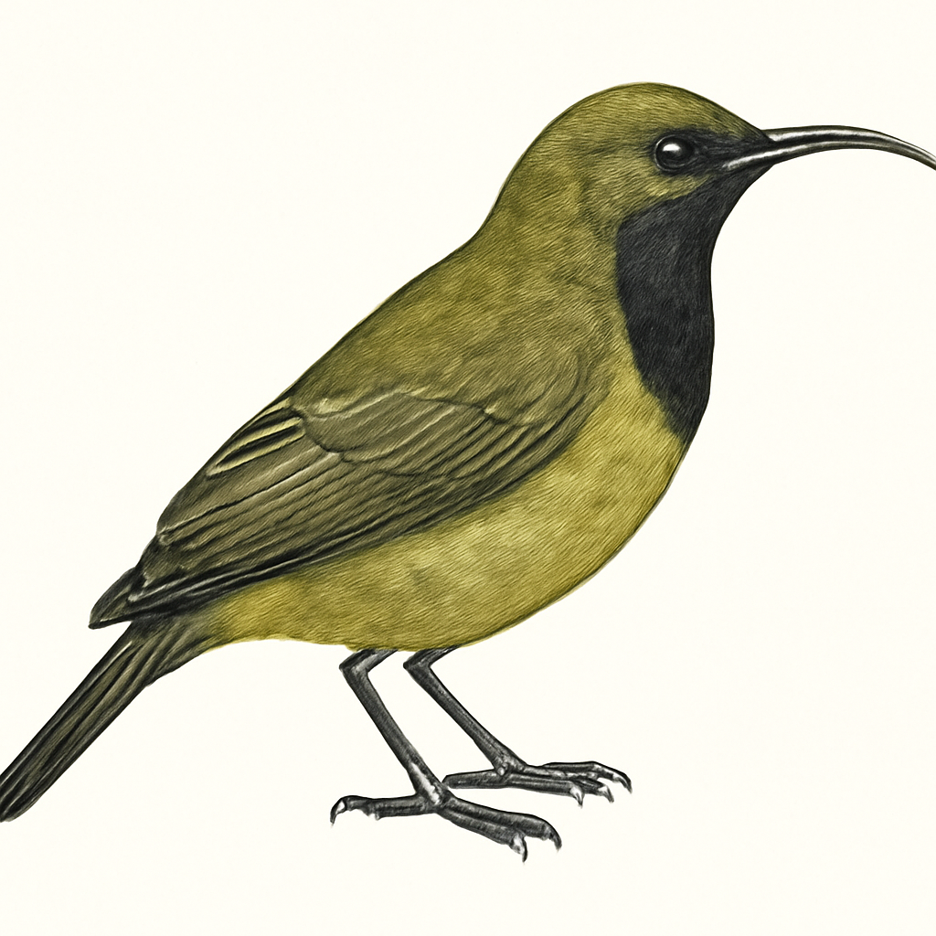 Illustration von Olivnektarvogel