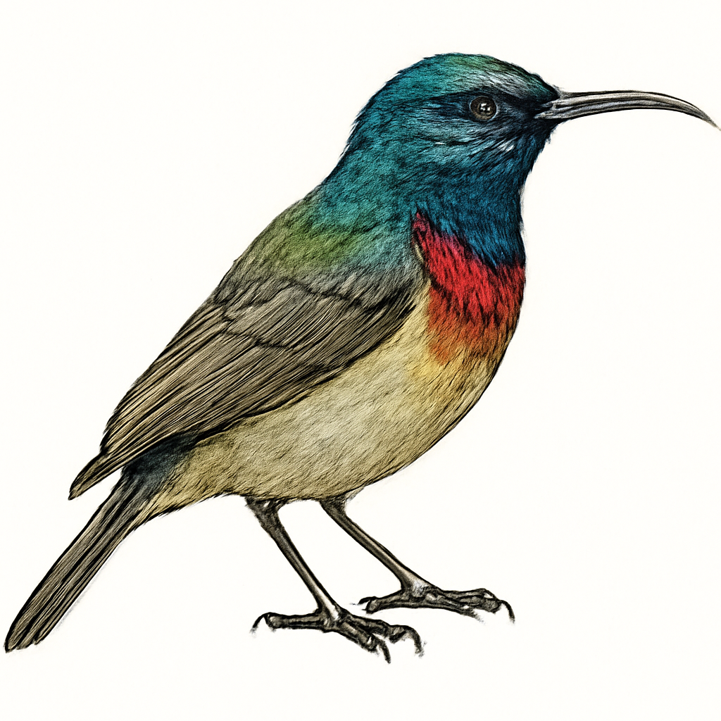 Illustration von Ziernektarvogel