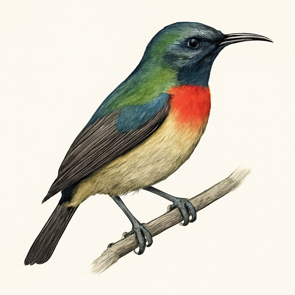 Illustration von Ornate Sunbird