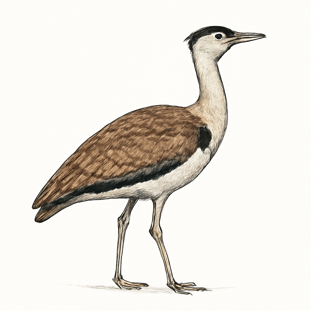 Illustration von Kappentrappe