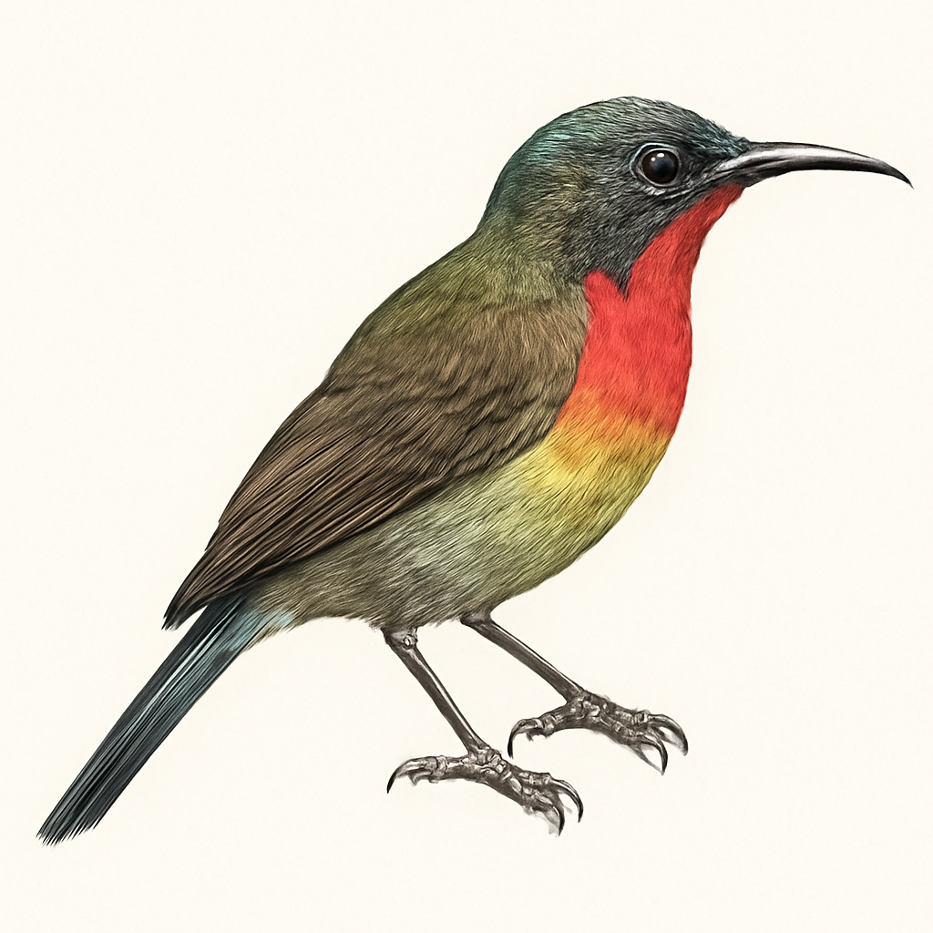 Illustrazione di Temminck's Sunbird