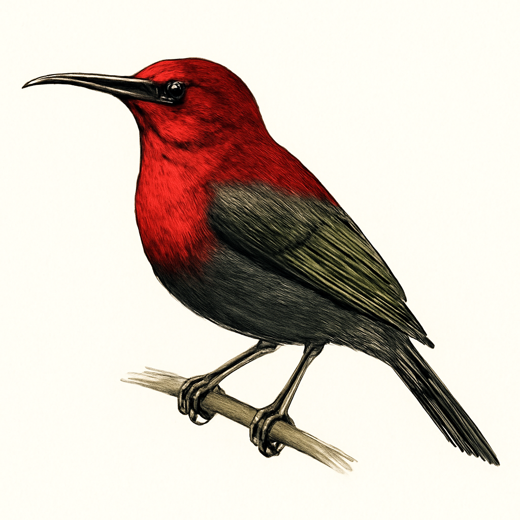 Ilustração de crimson sunbird