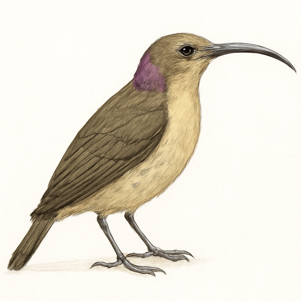 Illustrazione di Purple-naped Spiderhunter