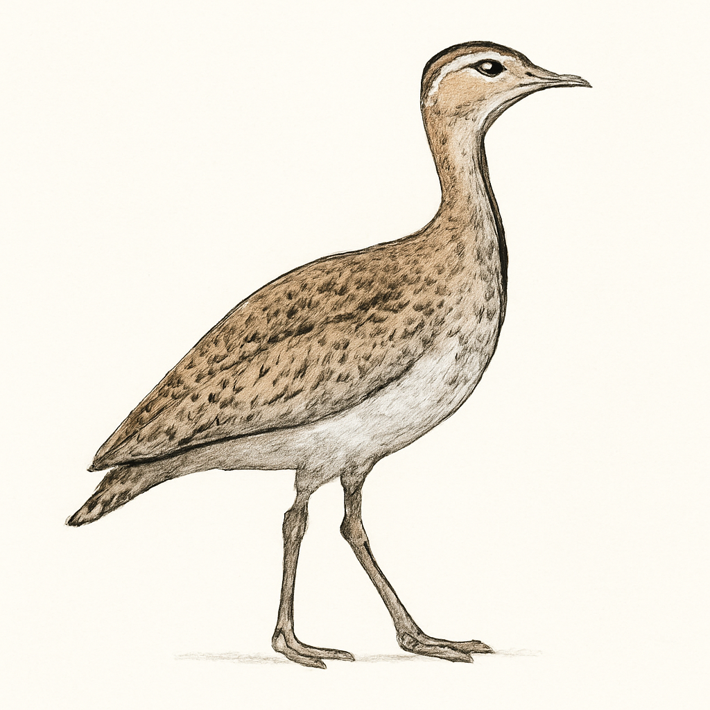 Illustration von Steppenkragentrappe