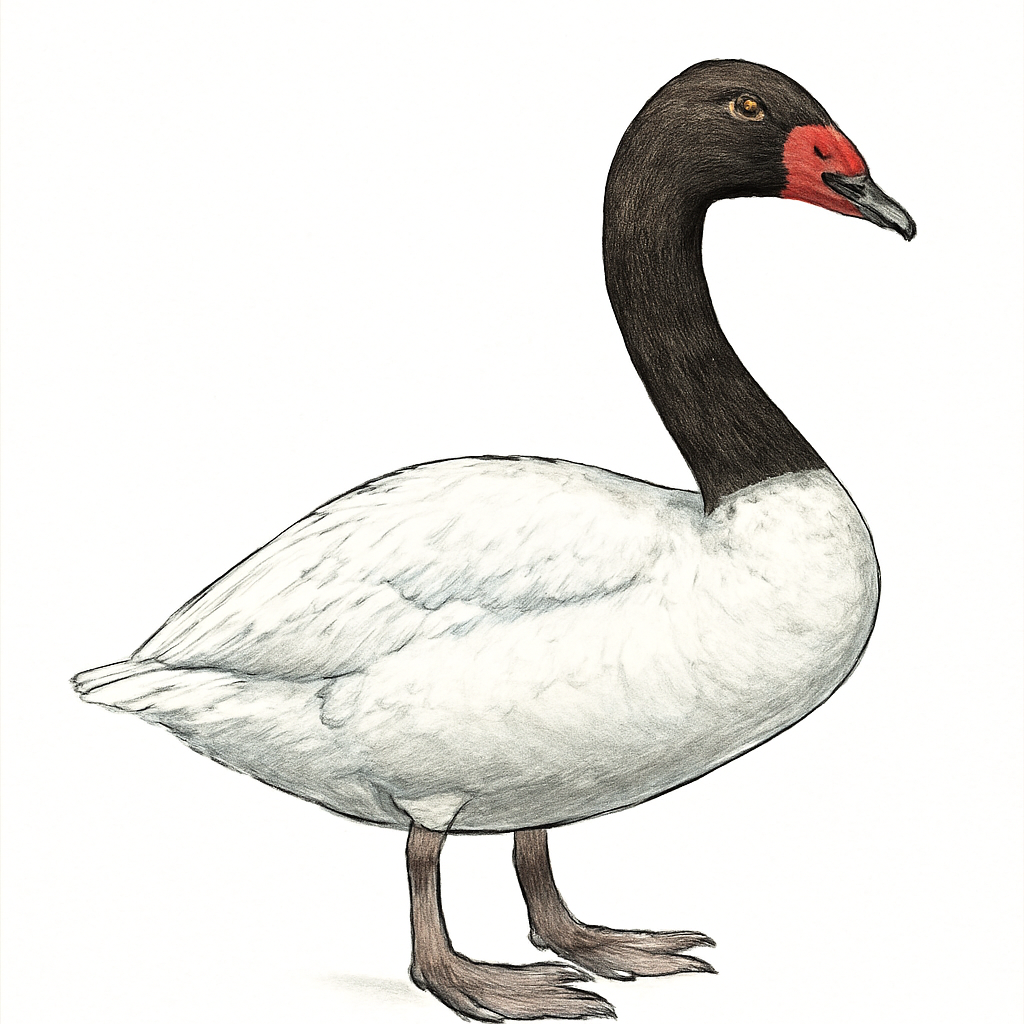 Black-necked Swan illustration