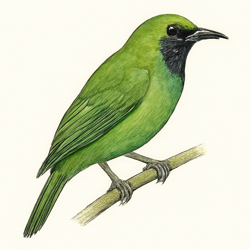 Illustrazione di Lesser Green Leafbird