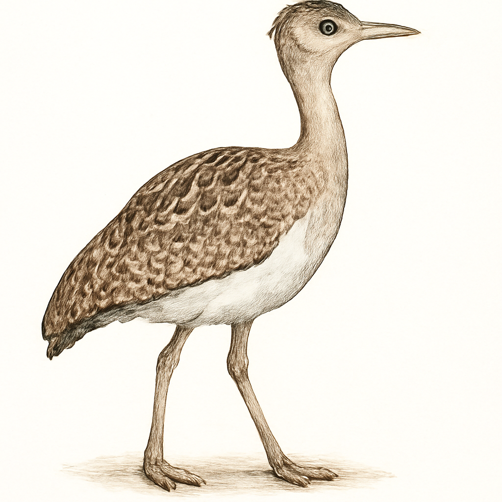 Illustrazione di White-bellied Bustard