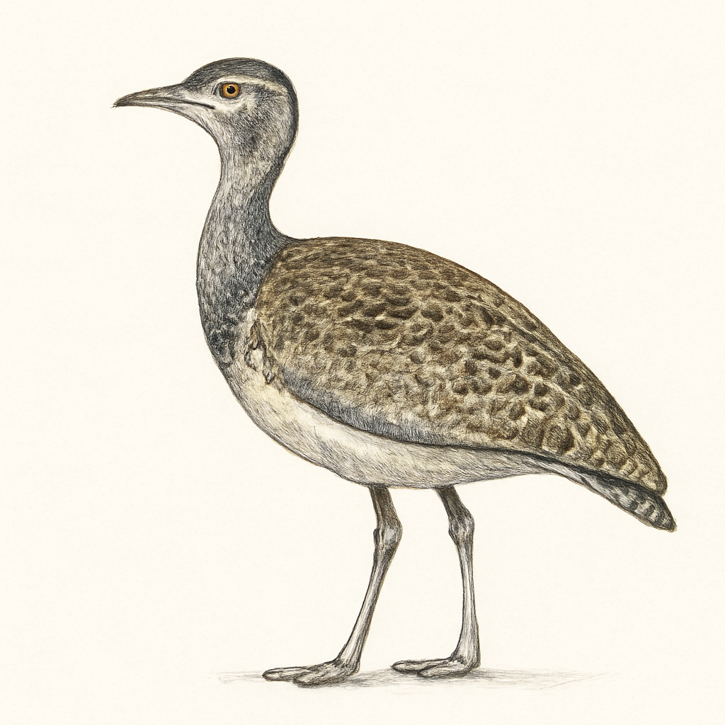Blue Bustard illustration