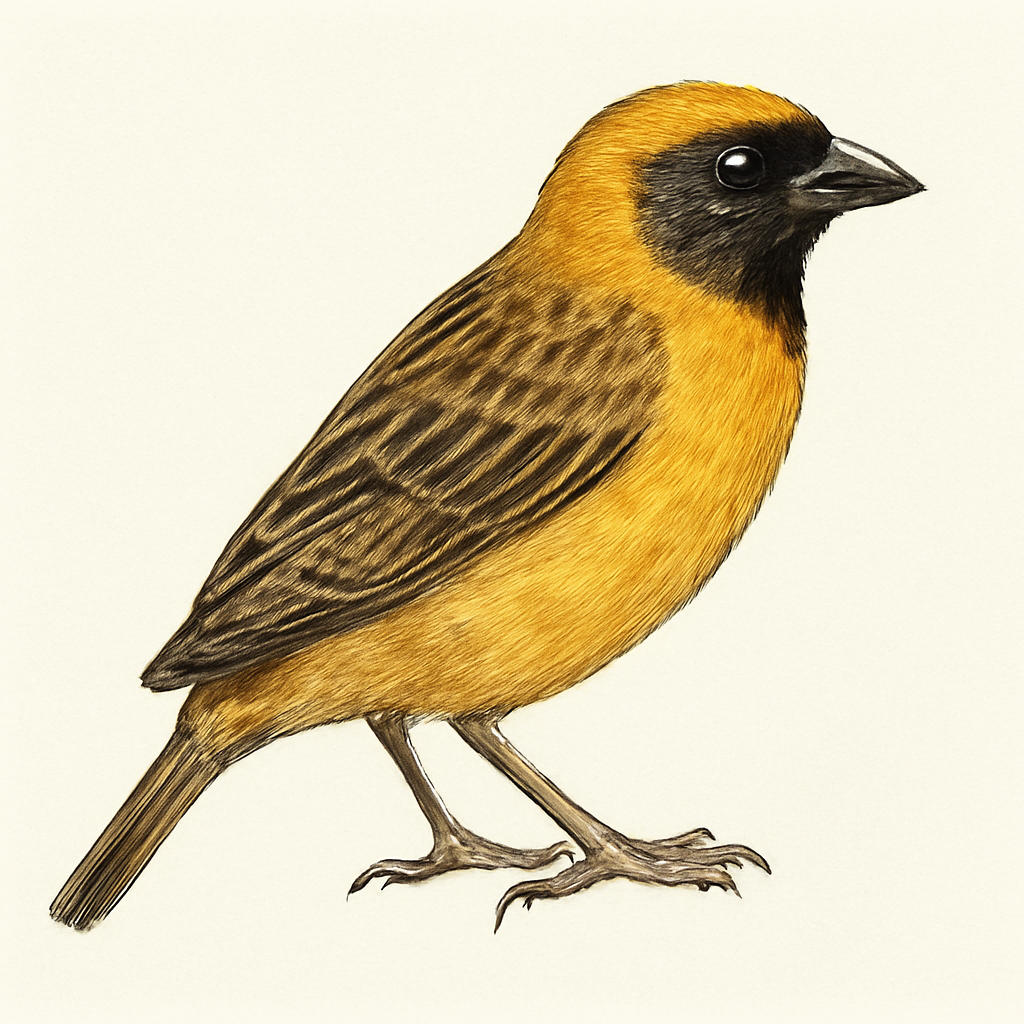 Ilustración de Tejedor Piquinegro