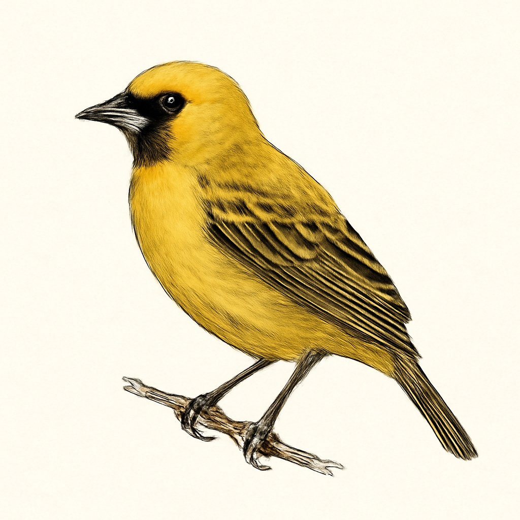 Illustration de Tisserin jaune
