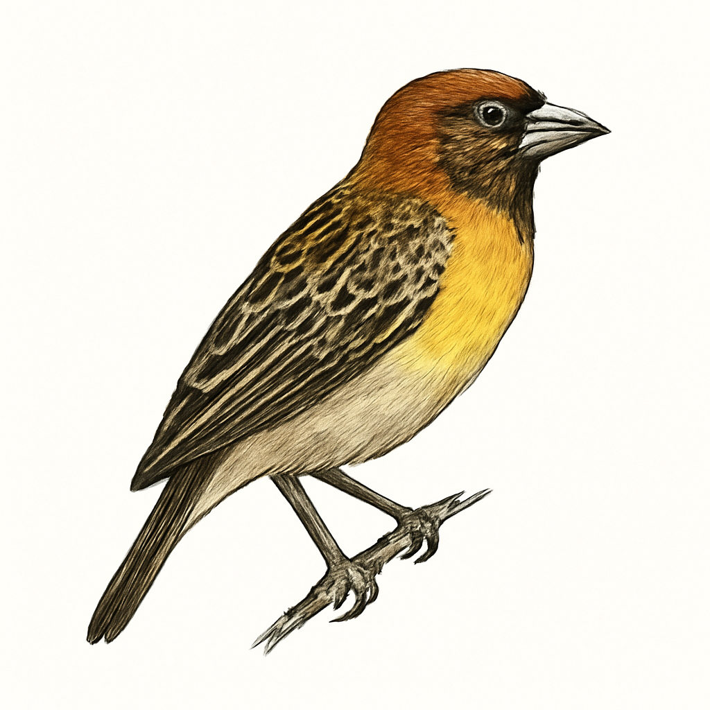 Illustratie van Bruinkeelwever