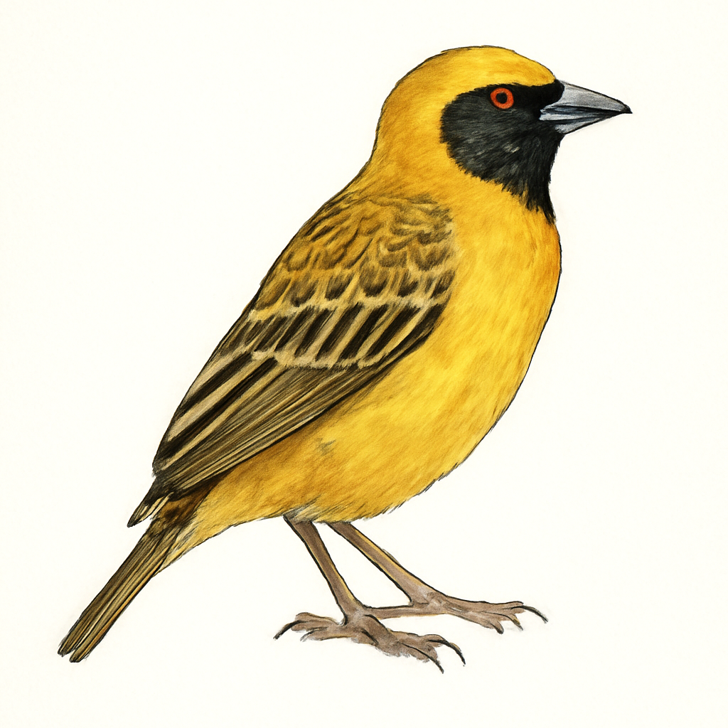 Illustration de Tisserin à tête rousse