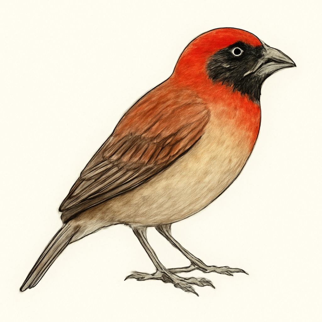 Ilustração de cardinal quelea