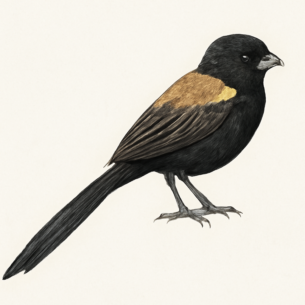 Illustrazione di Marsh Widowbird