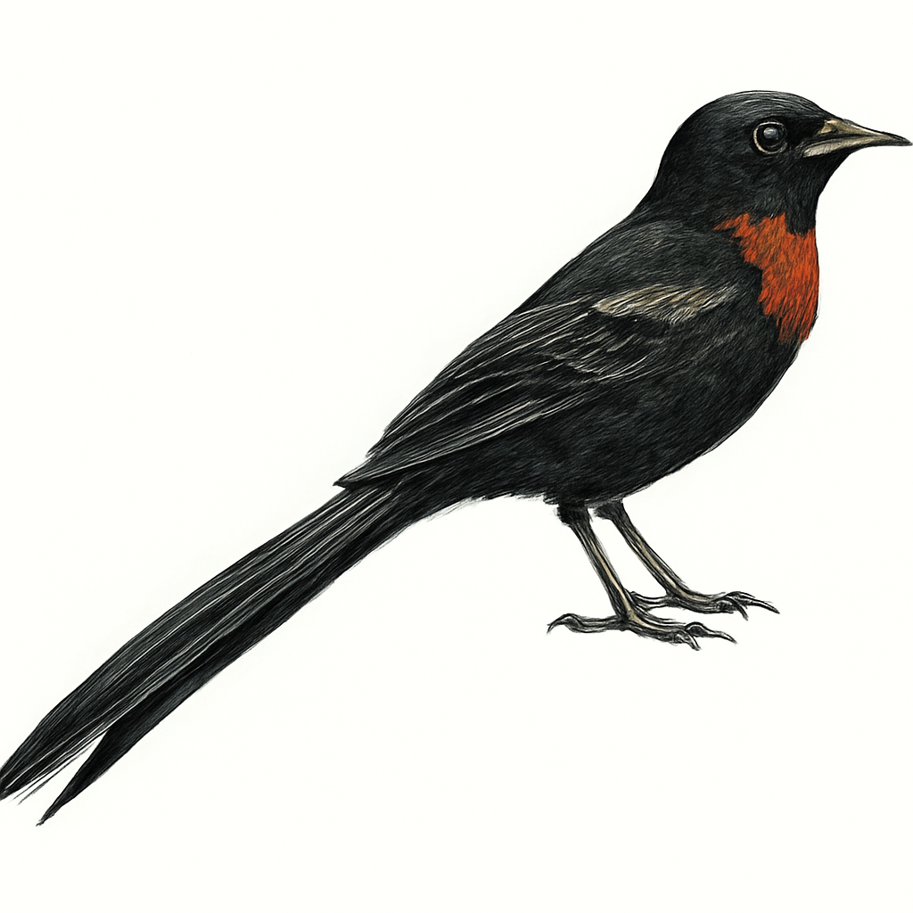 Illustration von Hahnenschweifweber