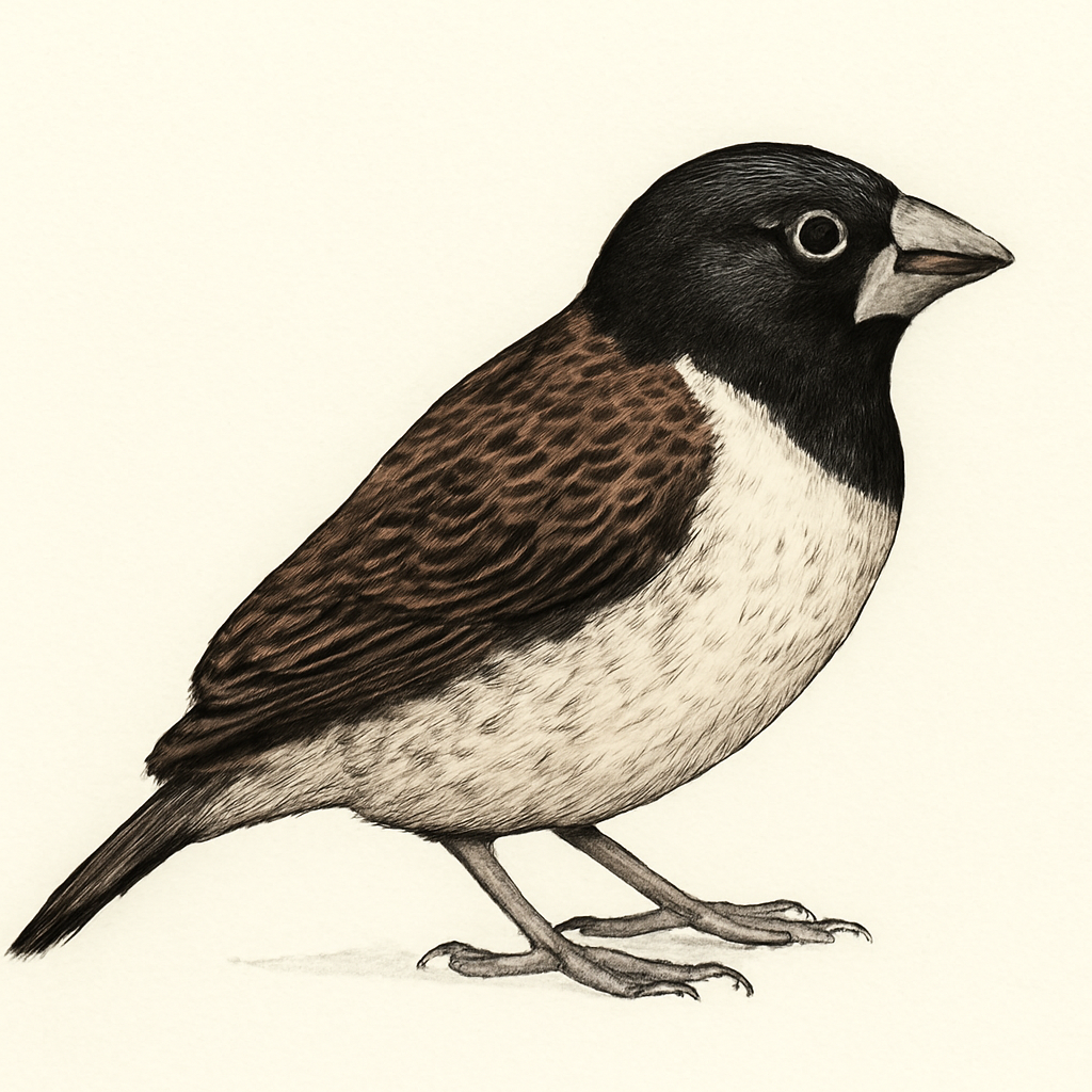 Magpie Mannikin illustration