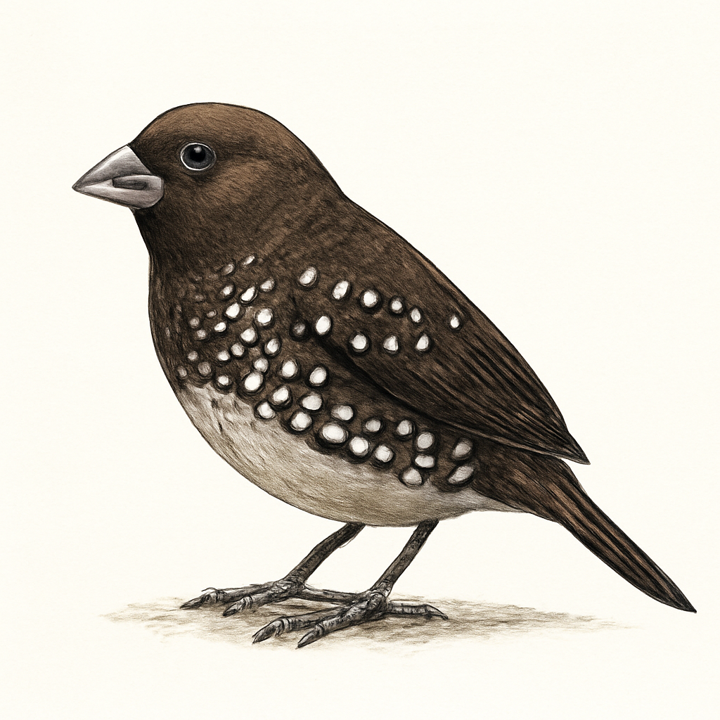 Ilustração de white-spotted munia