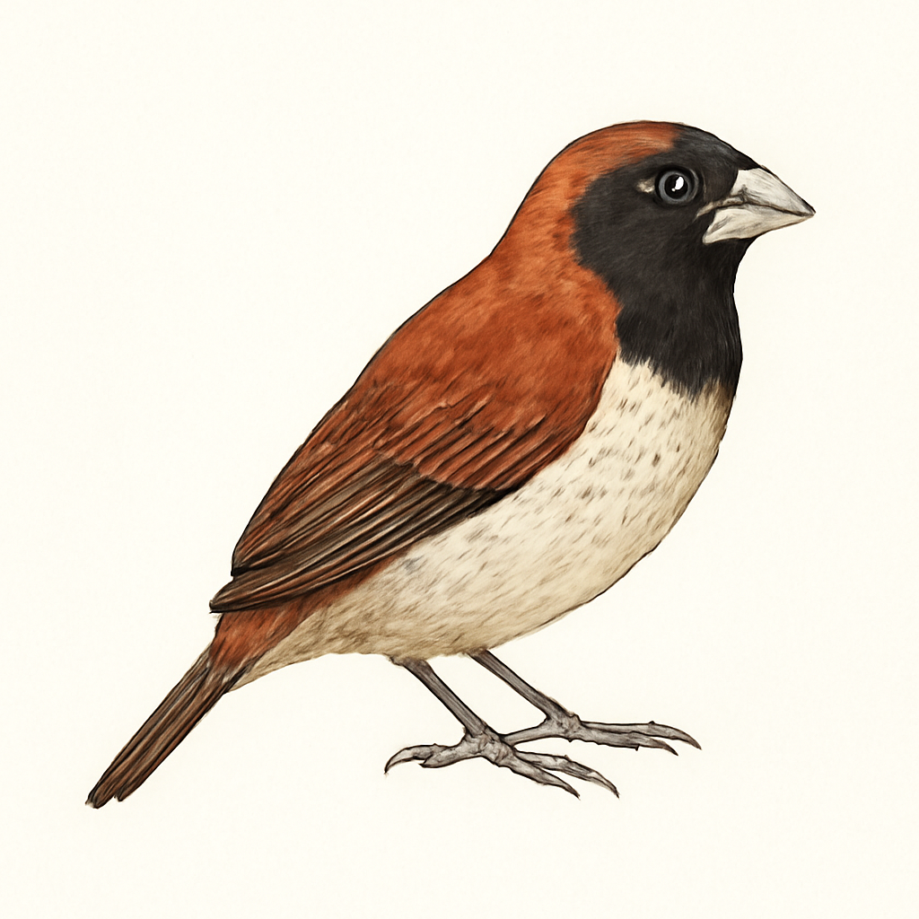 Illustrazione di Black-throated Munia