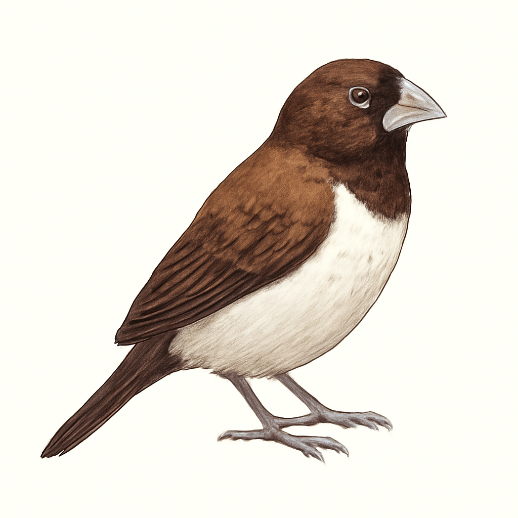 White-bellied Munia illustration