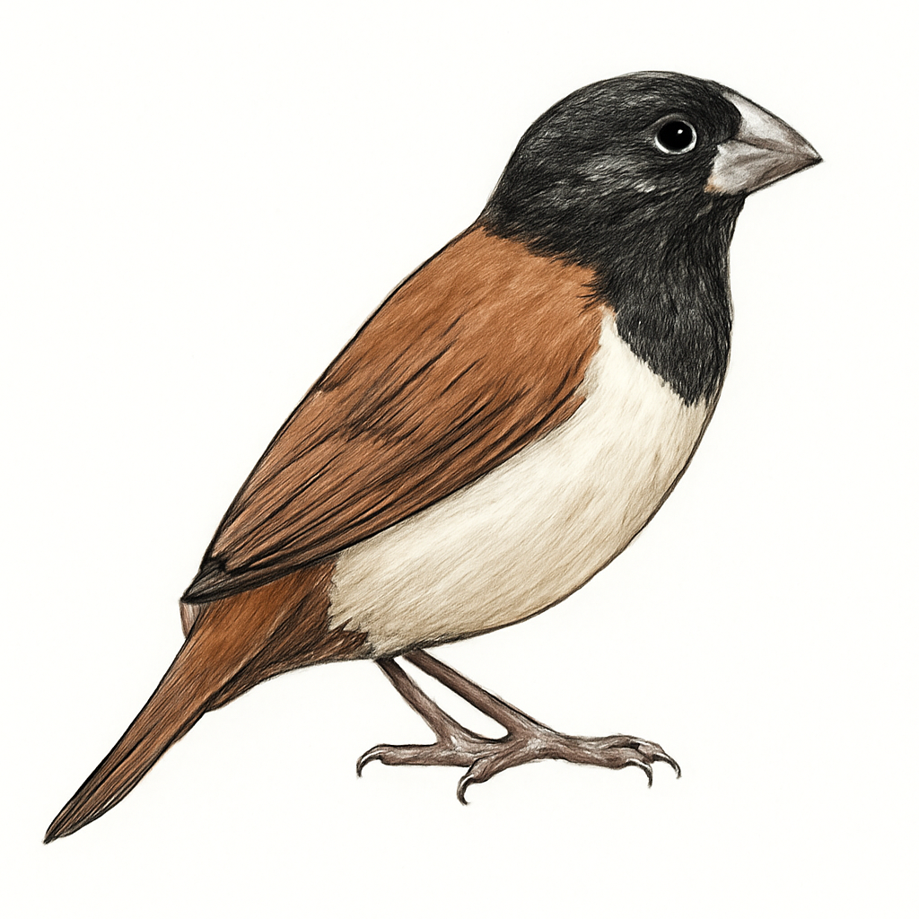 Ilustración de Capuchino Tricolor