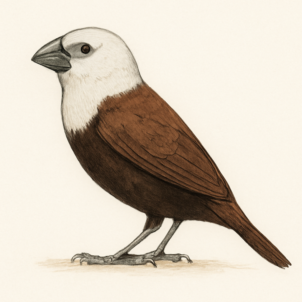 White-headed Munia illustration